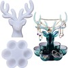 2 Pieces Silicone Jewelry Display Stand Epoxy Resin Mold, Deer