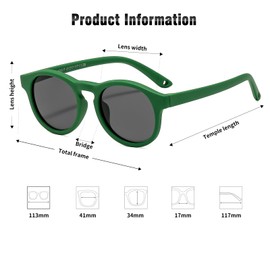 Suertree Baby Polarisierte Sonnenbrille 0-3 Jahre Silikon Sonnenbrille Kinder Flexible Anti UV400 UltraLicht Linse UV-Schutz im Freien Unisex green