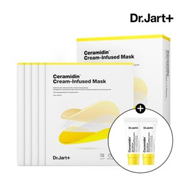 Dr. Jart+ Ceramidin Cream-Infused Mask 5 Sheets (+ Milky Lotion 7mlx2) / 닥터자르트 세라마이딘 크림-인퓨즈드 마스크 5매 (+밀키로션 7mlx2)