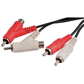 STACKABLE 2X PHONO PL TO PL - 0.5M, Audio & Video Cable Assemblies QTY X 1