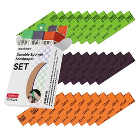 stedi Sanding Sponge for Model Gundam Building,3mm Hobby Model Tools Hand Sanding Block Waterproof Wet Dry Reuse #1000#1200#1500 Grit Sandpaper, 30 Sheets
