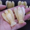 CHENYUE CHENYUE Natural Yellow Quartzite Gemstone Peace Angel Pocket Guardian