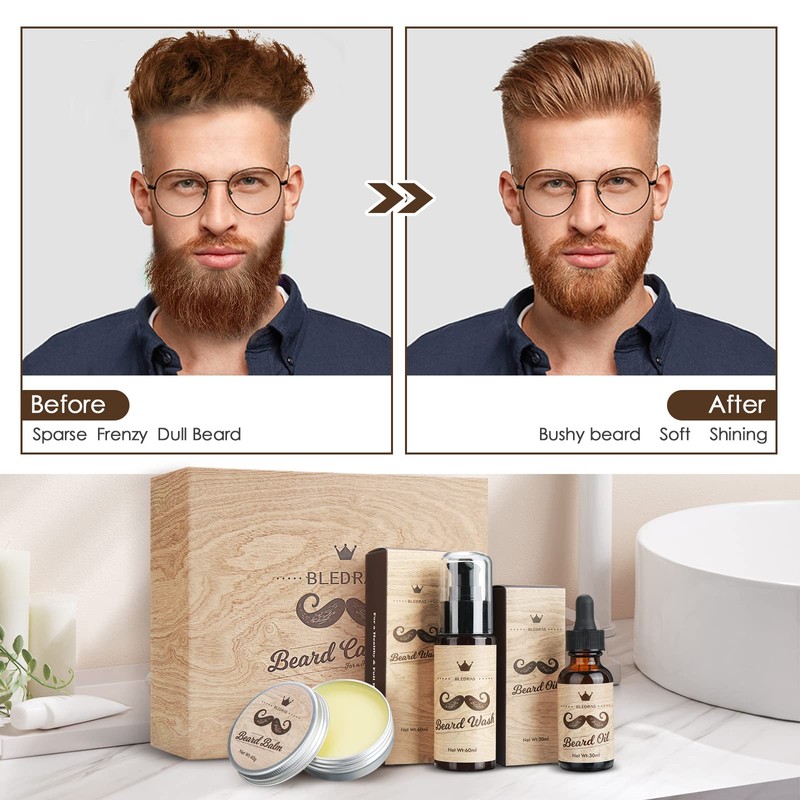 Beard Care Set for Men, Bledras 9 in 1 Beard