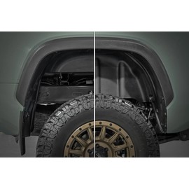 Rough Country Rough Country Rear Wheel Well Liners for Toyota Tundra 2WD/4WD (2022-2025) - Heavy-Duty Rear Fender Liners for Mud & Debris Protection, Made in USA
