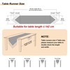 TOPLUXE Table Runner with Tassels, Damask Table Runner for Dining