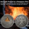 5pcs Dumpster Fire Challenge Coins The Strongest Steel is Forged