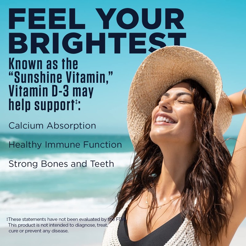 KAL Vitamin D3 5000 IU 125 mcg, High Potency Vitamin