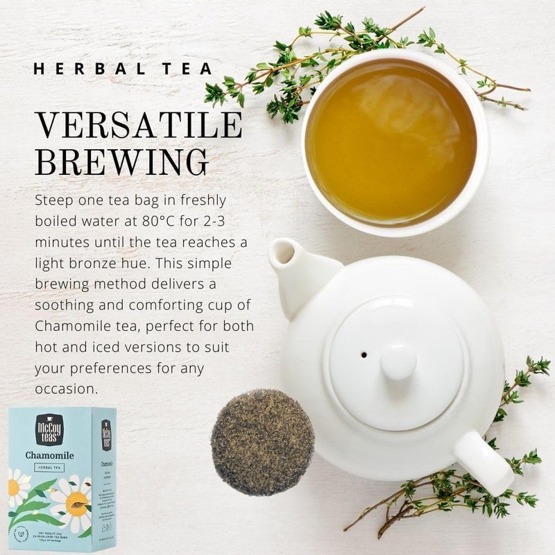 McCoy Teas Chamomile Tea Bags Individually Wrapped Collection Herbal Tea
