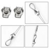 8Pcs M4 Single Bolt Cable Clamp Wire Rope Clips Stainless