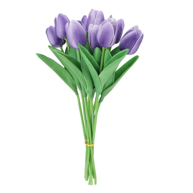 10pcs Artificial Tulip Flowers High Simulation Flowers Decor for Living