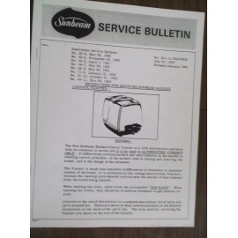 T-35 Sunbeam Radiant Control Toaster Manual, schematics, parts list, disassembly