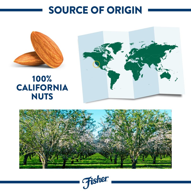 Fisher Chef's Naturals Unsalted Sliced Almonds 24oz Resealable Bag, Raw