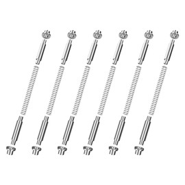 6 Sets K 5131 Steel & Iron Storm Door Hinge Pin Kit, 12 Pcs Mental Hinge Pins, 12 Pcs Bushing Caps, 6 Pcs Steel Springs, Screen & Storm Door Hing Pin Set Fit for Croft Storm Doors & Other Storm Door