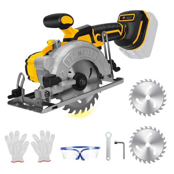 5 Inch Cordless Circular Saw for Dewalt 20V Battery (No