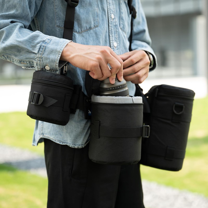 JJC Lens Bag Protective Case, black, XL, Lens Pouch