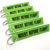 Rotary13B1 - Insert Before Flight Keychain - Lime Green/Black 5pcs