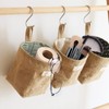 Storage Baskets Small 6 Pieces Cotton Linen Foldable Small Baskets