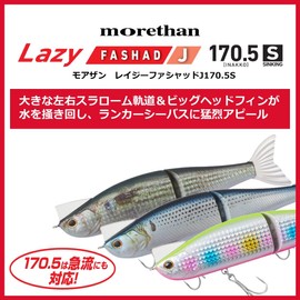 DAIWA Moissanite Lazy Fashad J170.5S Seabass Lure, Keimura Fire Clear Pearl