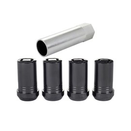 McGard For GMC Acadia 2007-2018 Wheel Lock Nut Set | Chrome With Black PVD Finish | Black | M14 by 1.5 Thread | 22 Millimeters Hex | Cone Seat Nut | Set of 4 Locks and 1 Key