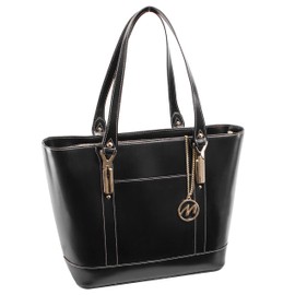 McKleinUSA Leather Ladies' Tote with Tablet Pocket, Black (4T9994) (97715)