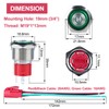 DMWD 19mm Heavy Duty Latching Metal Push Button Switch Waterproof