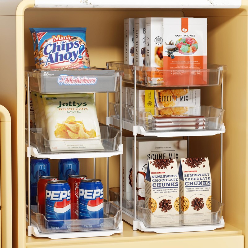 Delamu 2 Sets of 3-Tier Bathroom Under Sink Organizers and