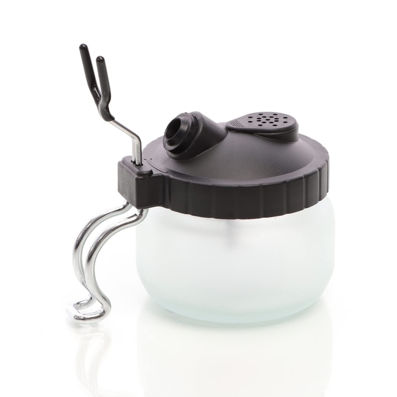 Airbrush Cleaning Pot Station Holder Paint Airbrush Hanger & Filter