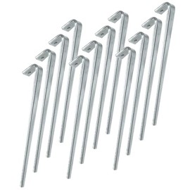 AGORA Steel Ground Peg Stakes for Soccer Nets and Outdoor Camping Tents - Set of 12