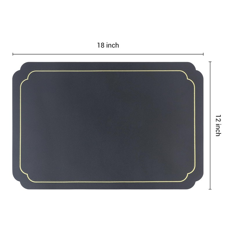 DRMHM Placemats Set of 6 Leather Placemats for Kitchen Dining