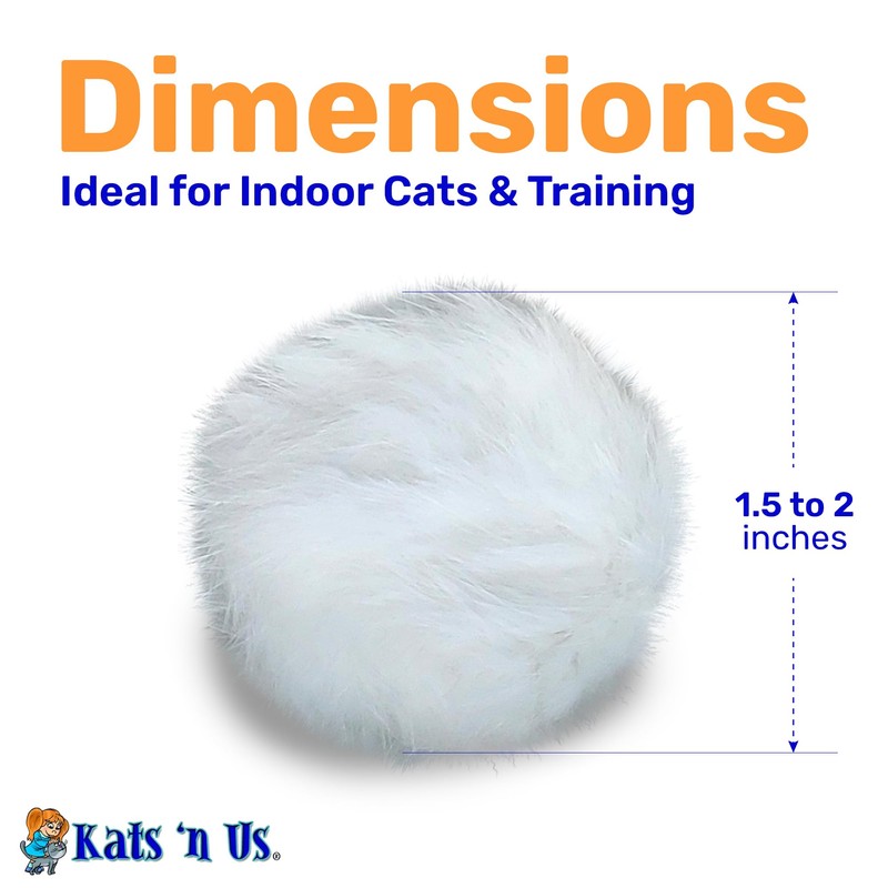 Kats'N Us Real Rabbit Fur Cat Ball Toy - Interactive