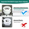 UPGRADED W10350376 Dishwasher Top Rack Adjuster Parts with W10195840 &