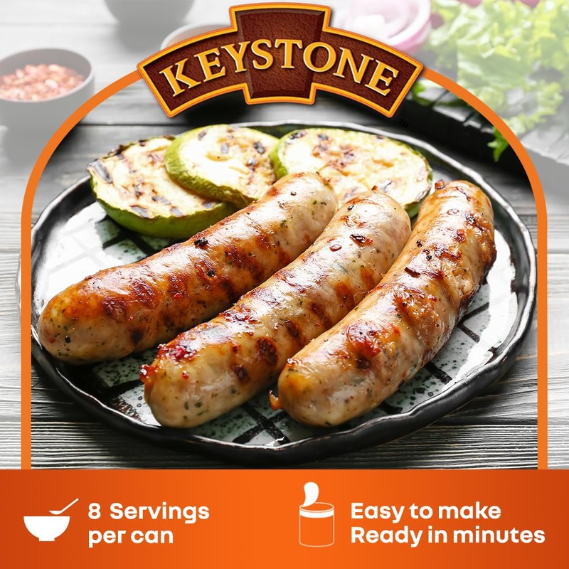 Keystone Meats All Natural Heat and Serve Canned Pork, 14.5