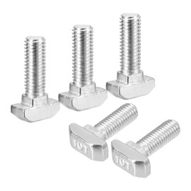 QUARKZMAN Pack of 30 Hammer Head Screws T-Nut Screws M8 x 25 mm Hammer Head Screw T-Screw Drop-in Stud for 4545 Series T-Nut Aluminium Profile, 304 Stainless Steel, Silver
