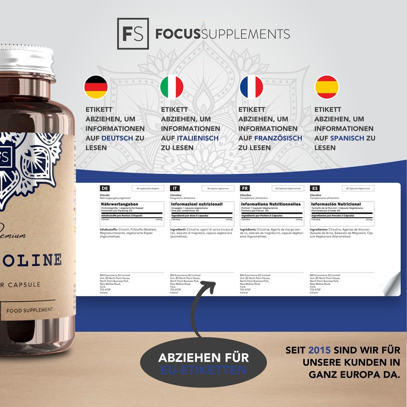 FS Citicoline | 60 Capsules Choline High Dose - 250mg