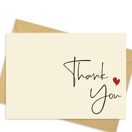 32 Pack 350GSM | Thank You Cards Matching Sealing Stickers with Envelopes | Baby Shower & Wedding Thank You Notes & Cards for Teather,Graduation,Business,Holiday Gifts 3.5x5 inches (Retro Heart B)