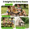 WildFinder Folding Camping Table, 3 Adjustable Height Max 27.5" Portable