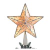 Anstore Xmas Tree Topper Star Silver,10 Inches Silver Glitter Star