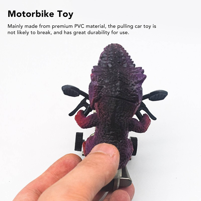4Pcs Dinosaur Motorbike Toy Motorcycle PVC Pull Car Home Decoration