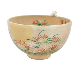 Tea utensils, Matcha Bowl, Rabbit, Kyo-yaki by Kosho Takenaka, Made in Japan