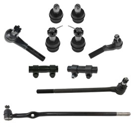 TRQ Front Steering & Suspension Kit Ball Joint Tie Rod Tie Rod Adjusting Sleeve Compatible with 1993-1997 Ford Ranger 1994-1997 Mazda B2300 1994-1996 B3000 B4000