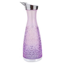 uxcell 1200ml(40.6 Oz) Acrylic Water Carafes with Lid, Transparent Juice Pitcher Water Jug, Wine Beverage Container for Water Juice Tea(Purple)