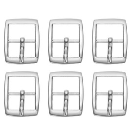 PATIKIL Single Prong Buckle, 6 Pcs 0.6 Inch Adjustable Metal Roller Buckle Oval Center Bar Buckle Belt Buckle for Bag DIY Craft Purse Strap Shoe Belt Making Accessories, Silver Tone
