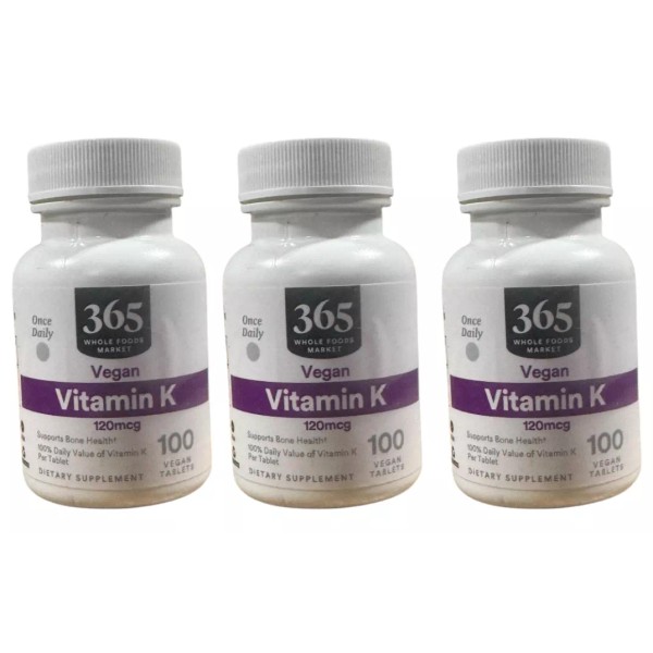 365 3-Pack 365 by Whole Foods Market Vitamin K 120MCG