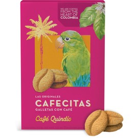 Cafe Quindio Coffee Cookies Cafecitas 3.5 oz (100g) Box - Approximately 22 Cookies