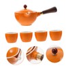 VICASKY Ceramic 360° Rotatory Tea Kettle Side Handle Home Teapot
