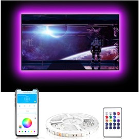 TV Led Backlight 85Inch, 20ft Led Lights for TV 85-100 Inch, Led Strip Lights with Remote, Music Sync Bluetooth APP TV Light Behind, USB TV Lights for Bedroom, Mood Lighting, Gaming Room Decor