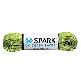 Lime Green Spark Shoelace for Shoes, Skates, Boots, Roller Derby, Hockey and Ice Skates, Pink, 54 Inch / 137 cm