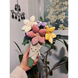 Courtco Cute Flower Plush Doll Stuffed Plant Plushie Soft Flower Doll Lovely Smiling Face，Decor Home Andbedroom Sweet Gifts for Women for Boys and Girls