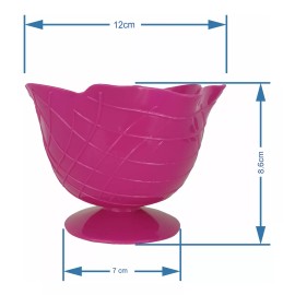 Boris 6 Copas De Plastico Helado Postres Barquillo Nieve 350ml