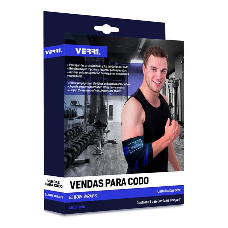 VERRI Vendas para codo, coderas para pesas, crossfit, gym o